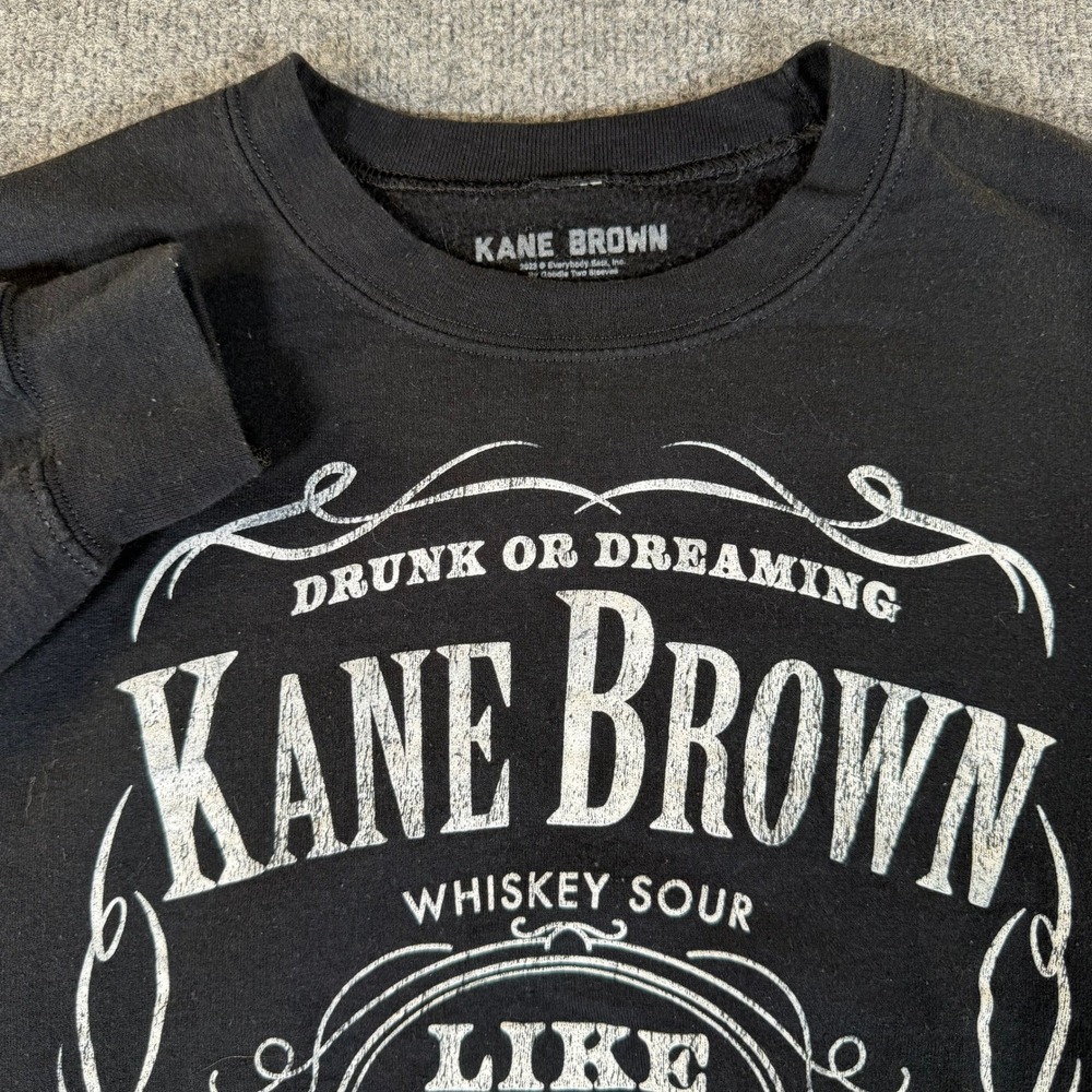 Kane Brown Drunk or Dreaming Tour Sweatshirt Black Graphic Mens S #3962
